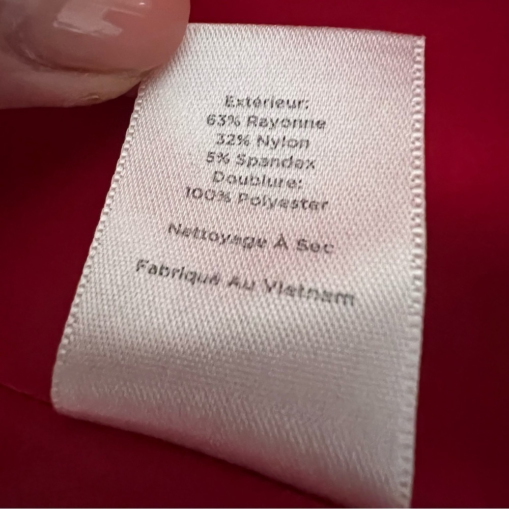 Talbots Womens Jacket Hot Red Collared Buttons - image 8